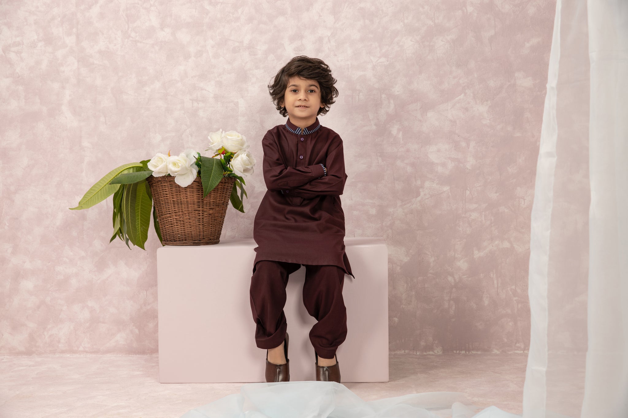 Maroon Shalwar Kameez
